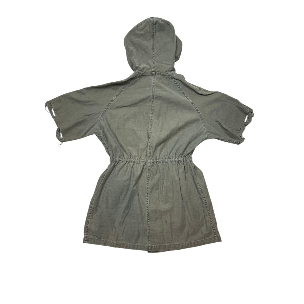 Free People Womens Green Reworked Army Hooded Gorpcore Utility Jacket Size XS - Picture 2 of 6